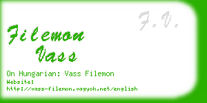 filemon vass business card